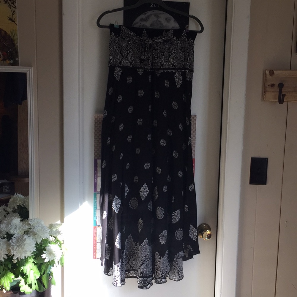 Bohemian flowy maxi skirt